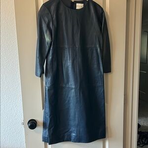 Blue Leather Dress